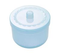 1 Piece Nail Art Tool Cleaning Cup Nail Art Tool Sterilizer Cup Nail Tools Cleaning Tray Box Container Net Basket Case Manicure Tools Jar Soak Box for Nail Art, Flower Pattern Lid, Blue