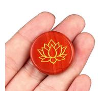 1 Piece Natural Chakra Semi-Precious Stone Lapis Quartz Amethyst Crystal Healing Yoga Lotus Pattern