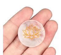 1 Piece Natural Chakra Semi-Precious Stone Lapis Quartz Amethyst Crystal Healing Yoga Lotus Pattern