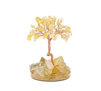 1 Piece Natural Gemstone 7 Chakra Healing Crystal Stone Tree Home Desk Living Room Feng Shui Decoration Home Decor(Citrine)