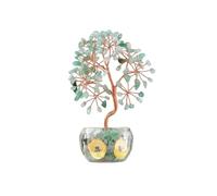 1 Piece Natural Stone 7 Chakra Healing Crystal Stone Money Tree Home Office Room Feng Shui Decoration Auspicious Home Decor(Aventurine)