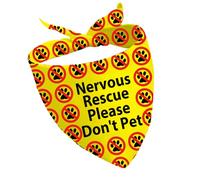 1 Piece Nervous Rescue Please Don’t Pet/Do Not Pet Dog Bandana Nervous Rescue Dog Bandana Nervous Dog Scarf (Nervous Don’t pet)