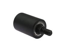 1 piece OD35/50/80mm Rubber Contact Wheel Roller with Shaft M10x12mm Grinding Sanding Machine Belt Grinder Part,35mm Solid