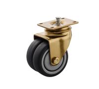 1 piece of 3-inch aviation dining wheel with central control brake swivel caster bearing silent TPR double
