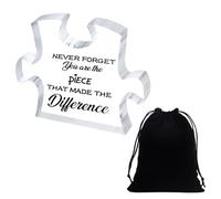 1 Piece of Acrylic Ornament with 1 Piece of Black Storage Bag, Desktop Decoration Ornament, Parting Gift, Transparent Acrylic Ornament, Suitable for Father's Day, Valentine's Day, Teacher's Day