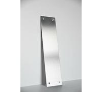 1 Piece of Aluminium Door Push Plate Finger Kick Plates Cover - Fixings Included - Square or Rounded Corners (Rounded Corners, 300mm x 100mm)