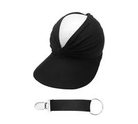 1 Piece of Beach Hat, 1 Piece of Hat Clip, Beach Sun Hat, Wide Brim Sun Hat, Breathable Hollow Top Hat, Outdoor Sports Sun Hat, Foldable Women's Hat Black