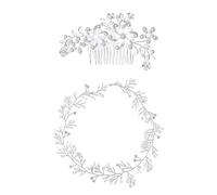 1 Piece Of Beaded Hair Accessories, 1 Piece Of Pearl Comb, Wedding Hair Accessories Set, Super Fairy Hair Accessories, Elegant Rhinestone Tiara, Crystal Hair Accessories, Bridal Hair Comb