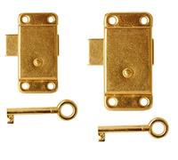 1 Piece of Brass Wardrobe Lock & Key 50mm or 63mm Cupboard Drawer Cabinet Door Catch Lock (Lock Size : 63 mm)