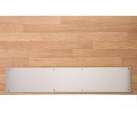 1 Piece of Brushed Stainless Steel Door Kick Protection Plate 430 Grade - Fixings Included (Fixing Type : With Holes + Fixings, 1000mm x 200mm)
