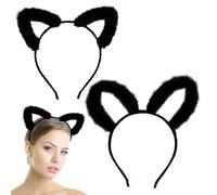 1 Piece Of Cat Ear Headband And 1 Piece Of Rabbit Ear Headband, Cute Animal Headband, Photo Props, Party Costume Accessories.