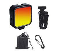 1 Piece of Clip-On Fill Light, With 1 Piece of Carabiner, 1 Piece of Storage Bag, Three-Color Fill Light, Square Light Clip, Suitable for Live Broadcast, Selfie, Conference and Video