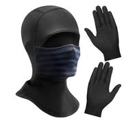 1 Piece Of Cold-Proof Hood And 1 Pair Of Black Gloves, Warm Hood In Autumn And Winter, Outdoor Cold-Proof Equipment, Soft And Breathable Hood, Suitable For Cycling, Skiing, Camping