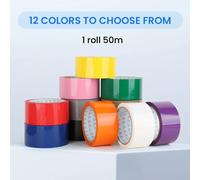 1 piece of colored BOPP adhesive tape for packaging, dust and hair prevention, suitable for factories/homes/schools Clear