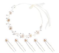 1 Piece Of Daisy Hairband And 5 Pieces Of Daisy Hairpins, Flower Hair Accessories, Elegant Hair Accessories, Clothing Styling Accessories, Suitable For Weddings, Parties, Receptions