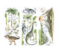 1 Piece of Dinosaur Wall Sticker, Creative Cartoon Self-Adhesive Background Wall Sticker, DIY Artistic Wall Decoration Painting Wall, Boys Home Bedroom Decoration Sticker.