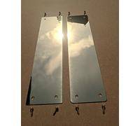 1 Piece of Door Metal Push Finger Kick Plates - Polished Brass - Rounded or Square Corners (Rounded Corners, 500mm x 100mm)