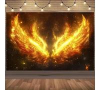 1 piece of flame wing and Cosmic star background - a vibrant photography background perfect for parties