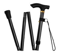 1 Piece Of Folding Cane, Portable Cane, Adjustable Non-Slip Cane, Suitable For Middle-Aged And Elderly People, People With Limited Mobility, And Mountaineering And Outdoor Sports（Black）