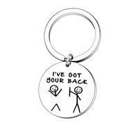 1 Piece Of Fun Keychain, Friendship Keychain, I'Ve Got Your Back Stainless Steel Keychain, Creative Stick Figure Keychain, Gift For Good Friends