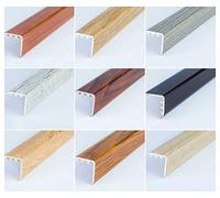 1 Piece of Gold Walnut UPVC Wood Effect Stair Edge Nosing Trim Edging Nosing 30mm x 30mm x 900mm