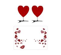 1 Piece Of Heart-Shaped Face Patch, 2 Piece Hairpins, Creative Decor For Women, Shiny Face Makeup For Performance Party, Masquerade Carnival Accessories.