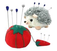 1 Piece of Hedgehog and 1 Piece of Tomato Needle Insert Bag, Cute Cartoon Pincushion, Hand Sewing Needle Collector, Fabric Pincushion, Plush Needle Insert, Suitable for Sewing and Crafting