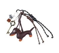 1 Piece of Leather Dachshund Dog Keychain, Creative Cute Hook Pendant, Interesting Car Keychain, Bag Hanging Ornament, Personalized Fashion Key Accessories.