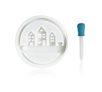 1 Piece Of Love House Mold, 1 Piece Of Dropper, Ring House Mold, Silicone Plaster Mold, House Casting Mold, House Ornament Mold