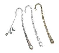 1 Piece of Luminous Star Bookmark and 2 Pieces of Retro Bookmarks, Metal Bookmarks, Creative Design Bookmarks, School Supplies