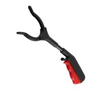1 Piece of Non Curved Garbage Folder, Waste Paper Grabbing Tool, Portable Grabbing Tool, Suitable for Elderly People, Disabled People, and Sanitation Workers to Carry (Black and red)