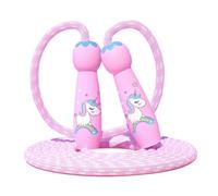 1 Piece of Pink Leather Jumping Rope for Children, Cotton Rope with Comfortable Handle, No Knotting or Winding, Adjustable Length, Special for Children and Beginners