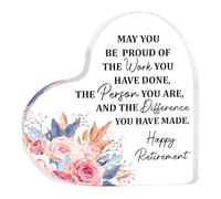 1 Piece Of Retirement Ornament, Transparent Acrylic Ornament, Gift Ornament, Heart-Shaped Ornament, Home Decoration.
