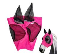 1 Piece Of Rose Red Horse Mask, Anti-Mosquito Bite Mask, Breathable Elastic Horse Headgear, Equestrian Supplies.