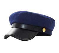 1 Piece of Stylish Beret, Retro and Ele, Sunshade Flat Top and Short Brim, Comfortable and Breathable, Classic Baseball Cap, Driver's Clothing Accessories. Dark Blue