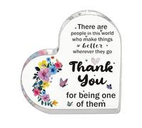 1 Piece of Three-Dimensional Gratitude Heart Ornament, Engraved Acrylic Ornament, Desktop Decoration, Personalized Creative Design, Suitable for Festivals and Birthday Gifts