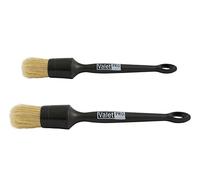 1 piece of ValetPRO Large Sash Brush Black plus 1 ValetPRO Dash Brush Black for cleaning car interiors, Air Vents, Engine Compartment, Wnidow/Door Seals