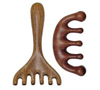 1 Piece Of Wooden Six-Claw Comb, 1 Piece Of Five-Ball Comb, Head Massage Tool, Dredge Meridian Massage Tool, Can Promote Hair Growth And Relieve Headaches.