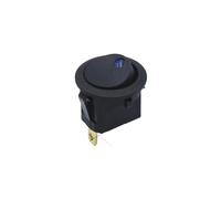 1 piece on/off circular rocker switch LED lighting car dashboard dashboard boat truck 12V 24V/6A 250V/10A 125V 2/3/4PIN switch 20MM(3Pin Blue light)