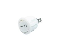 1 piece on/off circular rocker switch LED lighting car dashboard dashboard boat truck 12V 24V/6A 250V/10A 125V 2/3/4PIN switch 20MM(2Pin white ON-OFF)