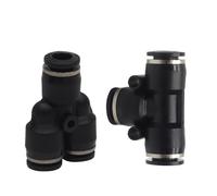 1 Piece One Touch Fitting PE Union Tee PY Union "Y" 3 Way Air Pneumatic 4, 6, 8, 10, 12, 16mm Quick Push Hose Pipe (16mm to 16mm, PY-Union Y)