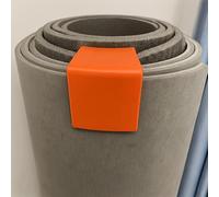 1 Piece Orange Contoured Yoga Mat Keeper Rolled Pad Storage Sleeve Fastener Workout Fitness Accessory for Home Gym Floor Exercise Studio Dressing Room Practical Present