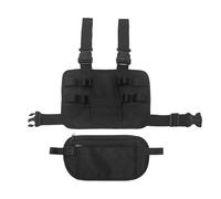 1 Piece Oxford Cloth Tool Storage Bag, 1 Piece Waist Bag, Simple Black Adjustable Tool Kit, Outdoor Convenient and Multi-Function Storage Container.