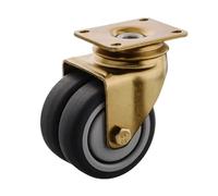 1 piece package aviation dining cart wheel 3 inch swivel caster bearing silent TPR double