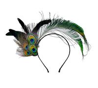 1 Piece Peacock Feather Headband, Retro Headband, Masquerade Accessories, Ele Headband, Clothing Accessories.