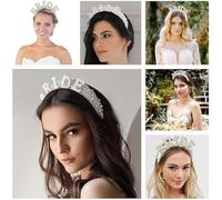 1 Piece Pearl Alphabet Headband And 1 Piece Veil, Exquisite Headband, Party Hair Accessories, Bridal Headband, Pearl Headband.