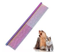 1 Piece Pet Comb Stainless Steel Dog Comb Cat and Dog Metal Comb Pet Detangling for Small Large Medium Animals Cats Horses