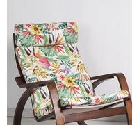1 Piece Poang Chair Armchair Cushion, Soft Rocking Chair Cushion Replacement with Removable Cover Poang Chair Cotton Cushion Non Slip,Thick Padded,Sun Bouquet