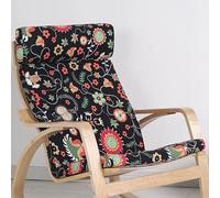 1 Piece Poang Chair Armchair Cushion, Soft Rocking Chair Cushion Replacement with Removable Cover Poang Chair Cotton Cushion Non Slip,Thick Padded,Black Sunflower