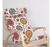 1 Piece Poang Chair Armchair Cushion, Soft Rocking Chair Cushion Replacement with Removable Cover Poang Chair Cotton Cushion Non Slip,Thick Padded,Yellow Sunflower